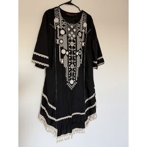 Sangria Floral Embroidered Regular Indian A Line Kurta With Palazzo XXL